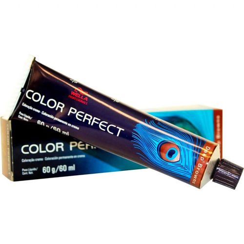 Tintura Color Perfect 7/77 Louro Médio Marrom Intenso 60g Wella