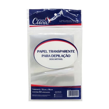 Papel Transparente Para Depilação Ref:109 Santa Clara