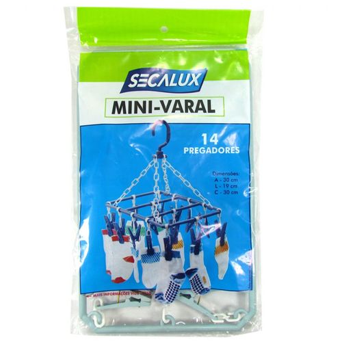 Mini Varal 14 Pregadores Secalux