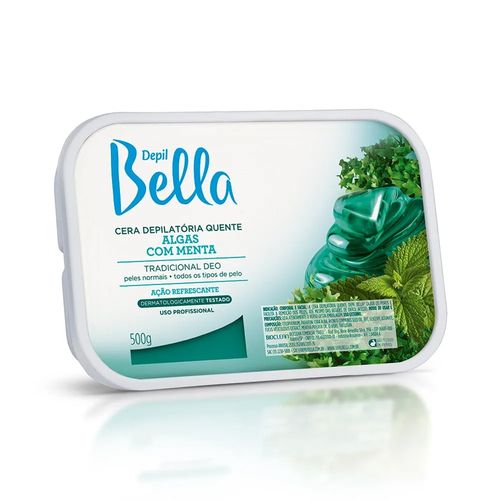 Cera Depilatória Quente Algas com Menta 500g Depil Bella