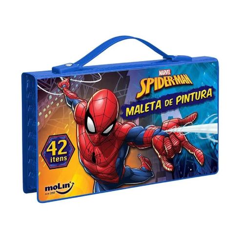 Maleta De Pintura Homem Aranha 42 Itens Molin