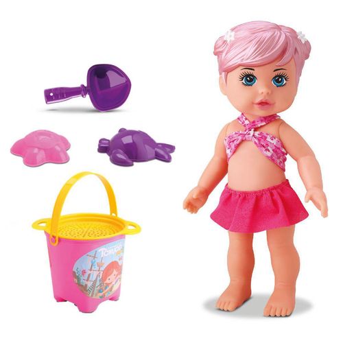 Boneca The Bee Hugs Praia com Acessórios de Praia Bee Toys
