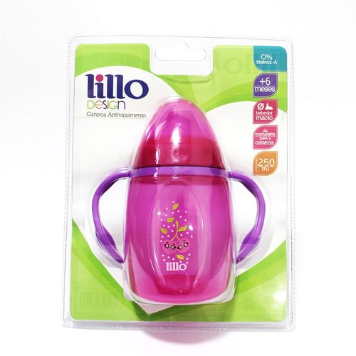 Caneca Antivazamento Design 250ml Rosa Lillo