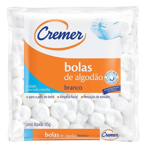 Algodão em Bolas Branco 95g Cremer