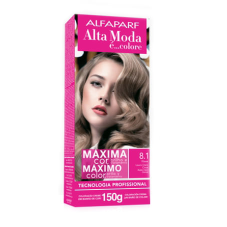 Tintura Colore 8.1 Vison Louro Claro Cinza Alfaparf Alta Moda