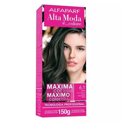Tintura Colore 6.1 Mate Louro Escuro Cinza Alfaparf Alta Moda