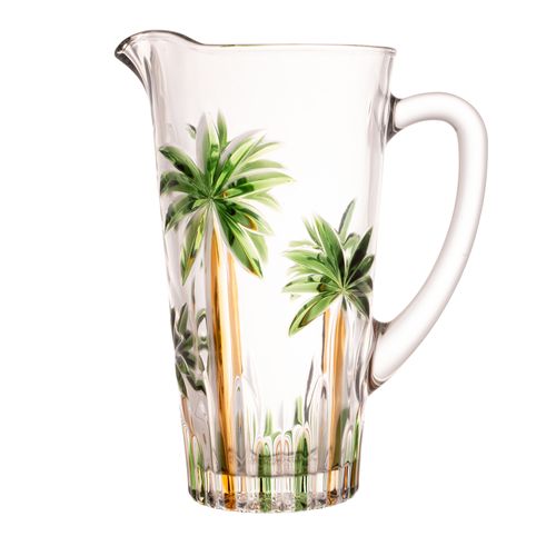 Jarra 1,2L Cristal Chumbo Palm Tree Handpaint Rojemac