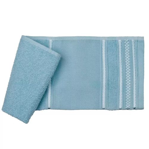 Toalha de Rosto para Bordar e Pintar Desiree Azul Água Santista