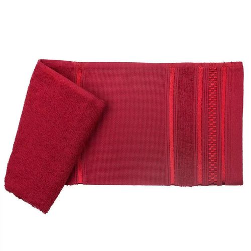 Toalha de Rosto para Bordar e Pintar Desiree Vermelho Santista