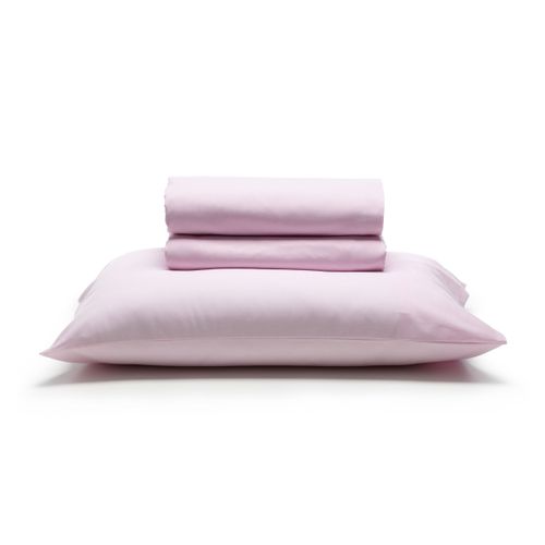 Jogo de Lençol Tinto Rosa 150 Fios Santista Prata