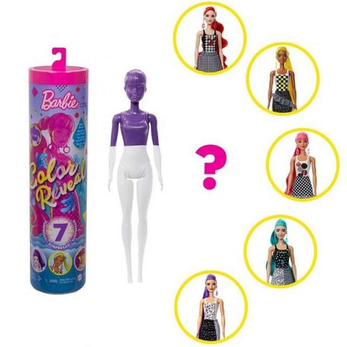 Boneca Barbie Color Reveal Monocromática Série 6 GWC56 Estilos Surpresas Mattel