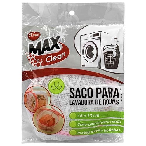Saco para Lavadora de Roupas 16x13cm Max Clean CK1577 Clink