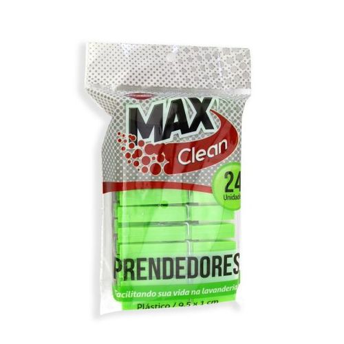 Prendedores de Plástico com 24 Und Max Clean Clink
