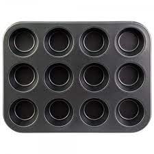 Forma Para Cupcakes 12 Cavidades Aço Inox 25,5cm Clink