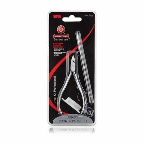Kit Profissional Alicate para Cutículas 778-E   Empurrador Personal Care Mundial