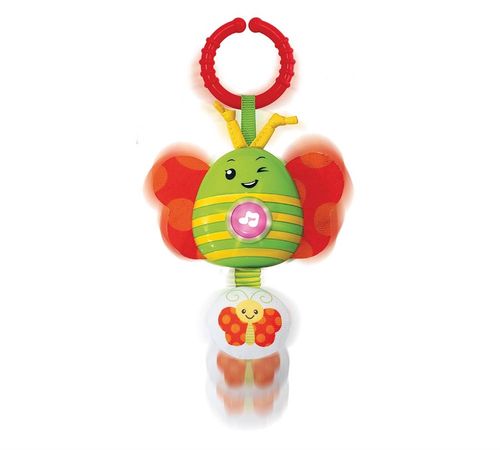 Brinquedo Chocalho Musical Treme -Treme com Som e Luz Borboleta 0m  0224-NL Winfun