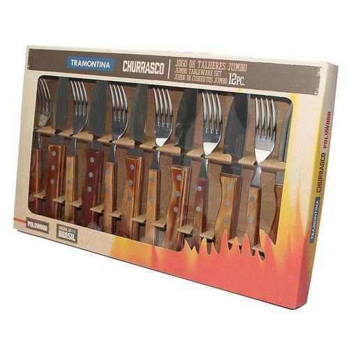 Jogo Churrasco Inox 12 Peças Polywood Tramontina