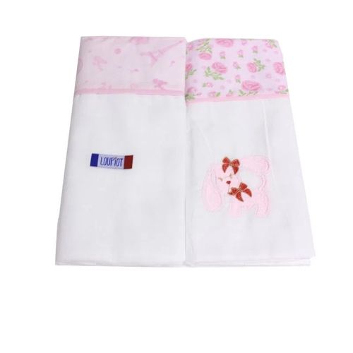 Toalha Fralda 2 unid 3448 70x108 Loupiot Rosa Minasrey