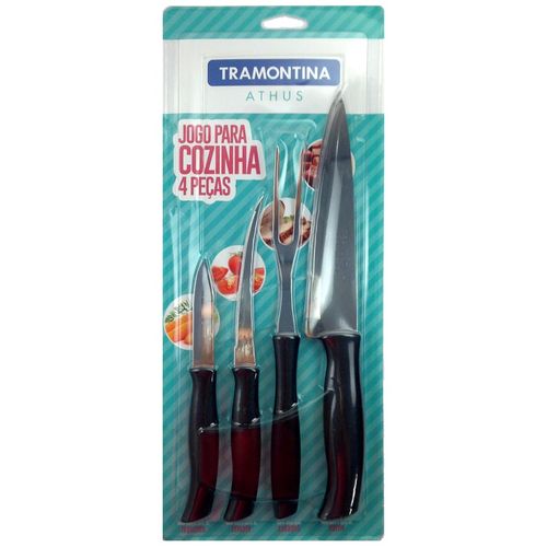 Jogo para Cozinha Athus 4 Peças Preto Tramontina