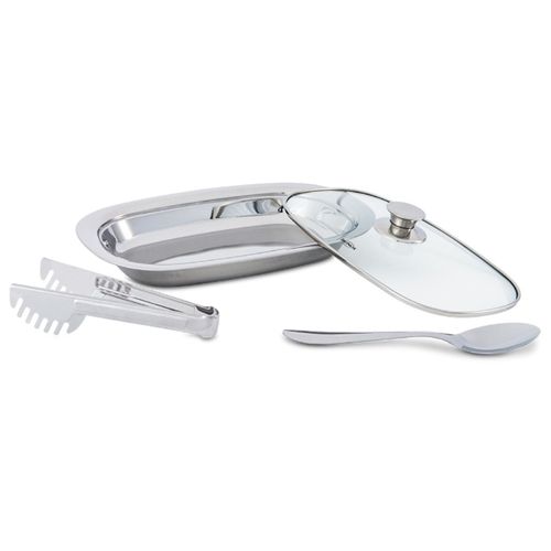 Conjunto para Servir 3 Peças Retangular Lyon 2341/100 Brinox