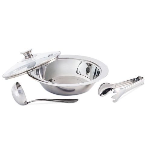 Conjunto para Servir 3 Peças Redondo Lyon 2342/100 Brinox