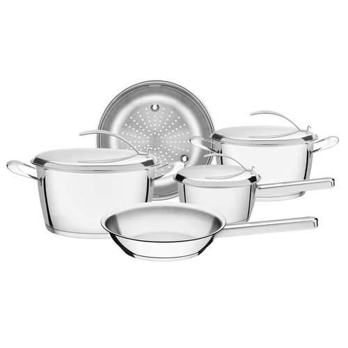 Conjunto de Panelas Aço Inox 5 Pçs Ventura Tramontina