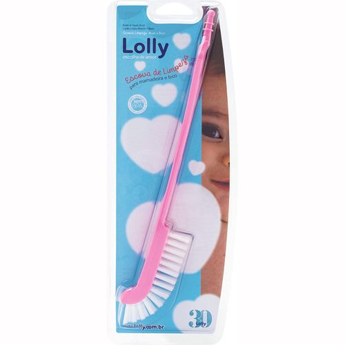 Escova de Limpeza para Mamadeiras e Bicos Rosa Lolly