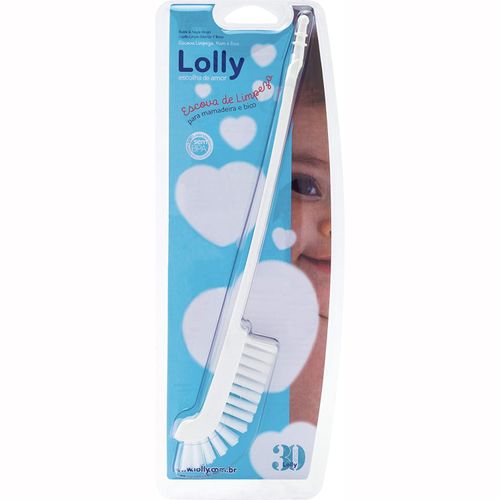 Escova de Limpeza para Mamadeiras e Bicos Branca Lolly