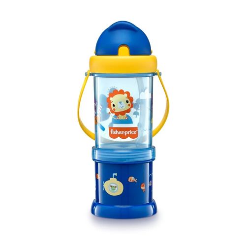 Copo Treinamento com Porta Snack 300ml BB1012 Azul Fisher Price