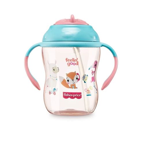 Copo de Treinamento com Canudo First Moments Rosa 270ml BB1017 Fisher Price