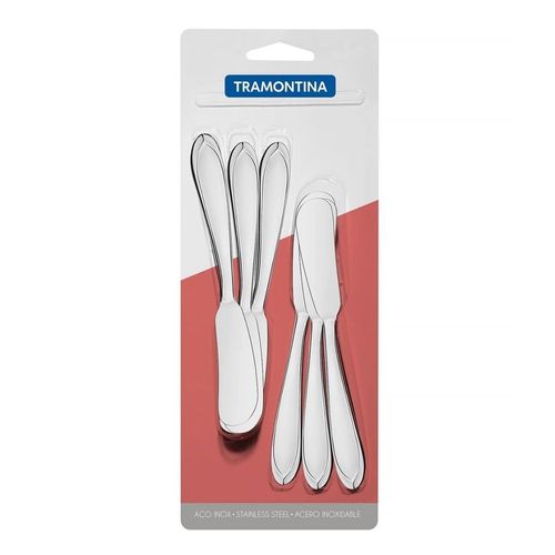 Conjunto de Espátula para Manteiga Laguna 6 Pçs  66906/241 Tramontina