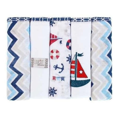 Kit 5 Fraldas 70cmx68cm 5353 Loupiot Minasrey