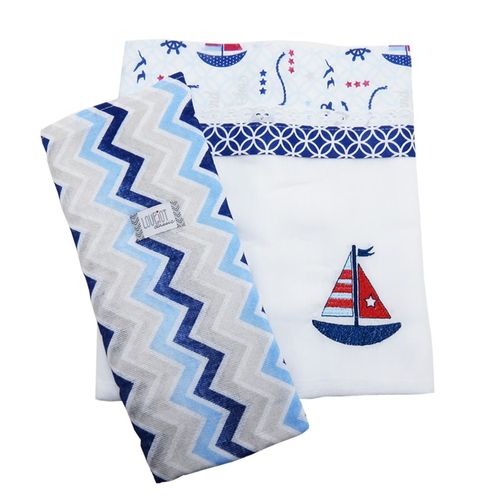 Toalha Fralda 2 Und 5240 Azul Minasrey