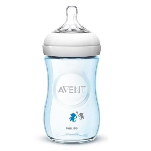 Mamadeira Pétala Fashion Azul 260ml 1m  SCF621/17 Avent Philips