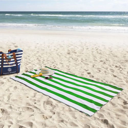 Toalha de Praia e Piscina Stripes Verde Santista
