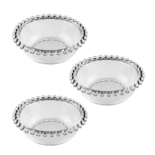 Jogo de 3 Bowls Cristal de Chumbo Pearl 14cm 27893 Wolff
