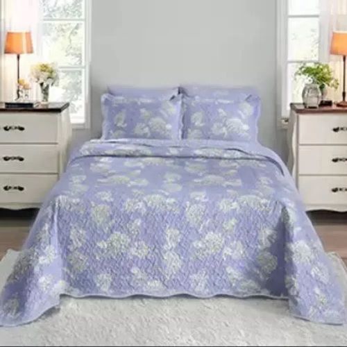 Kit Colcha Solteiro 2 Pçs Veronica Azul Santista Boutis