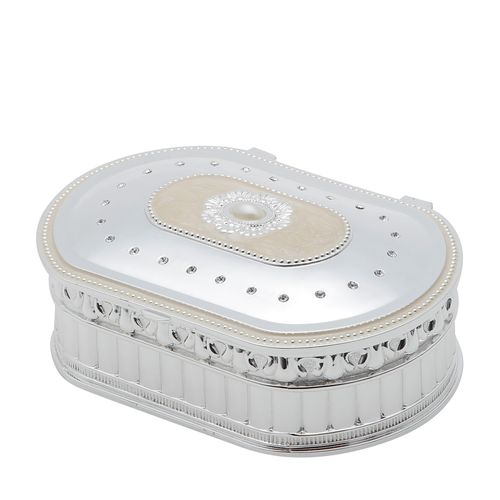 Porta Joias Zamac Pérola Silver Plated 3758 Lyor