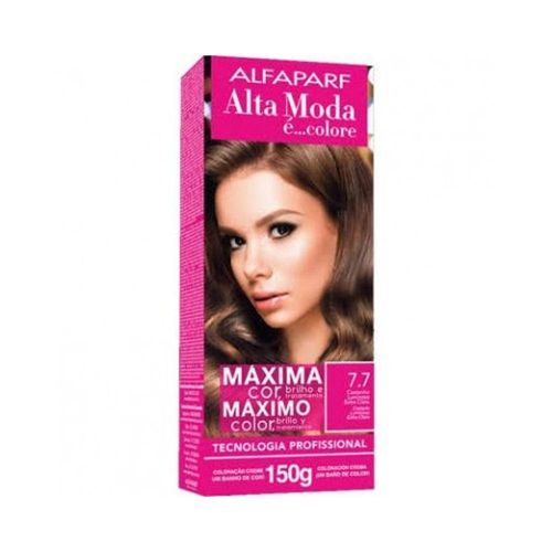 Tintura Colore 7.7 Castanho Luminoso Extra Claro Alfaparf Alta Moda