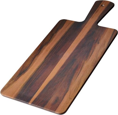 Tabua Retangular Com Cabo Snack Marrom Escuro MHW  53914/001 Haus