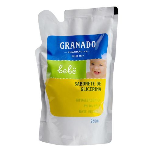 Sabonete Líquido de Glicerina Tradicional 250ml Refil Granado