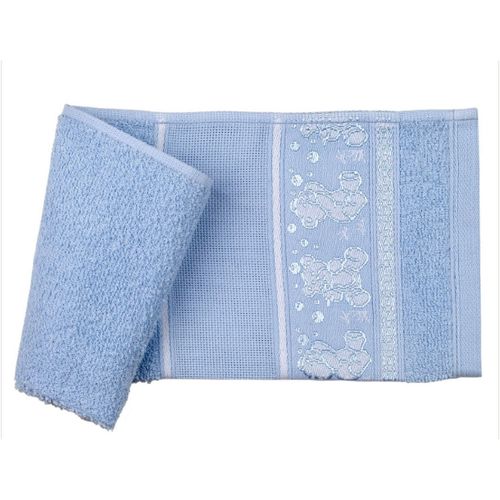 Toalha para Lavado Pinta e Borda Teddy Azul Santista