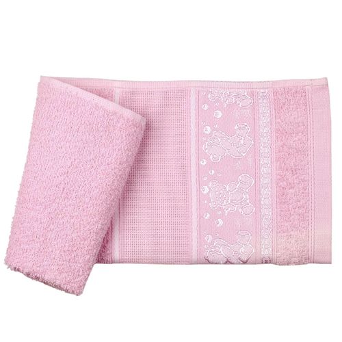 Toalha para Lavado Pinta e Borda Teddy Rosa Santista