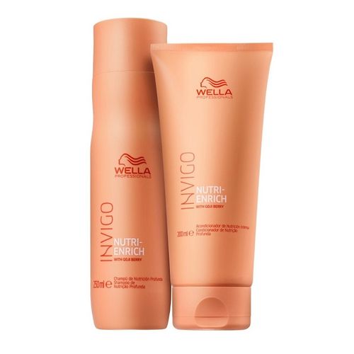 Kit Shampoo 250ml   Condicionador 200ml Invigo Nutri Enrich Wella