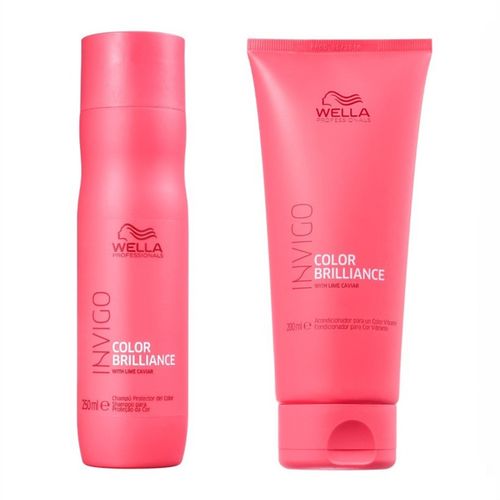 Kit Shampoo 250ml   Condicionador 200ml Invigo Color Brilliance Wella