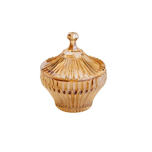 Potiche de Cristal Chumbo Renaissance Âmbar 7234 Lyor