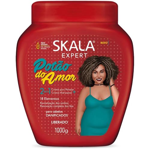 Creme de Tratamento Condicionador e Creme para Pentear Potão do Amor Skala