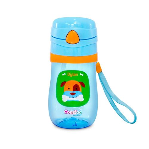 Copo com Canudo 350ml Cachorro Dylan Comtac