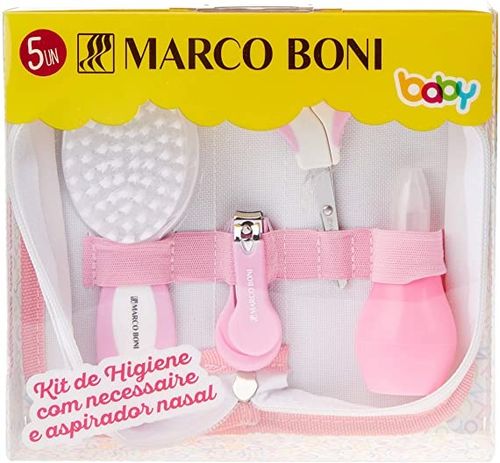 Kit De Higiene Cuidados Baby Rosa 8685 Marco Boni