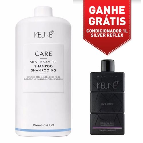 Shampoo Silver Savior 1L Keune / Ganhe o Condicionador Silver Reflex 1L Keune